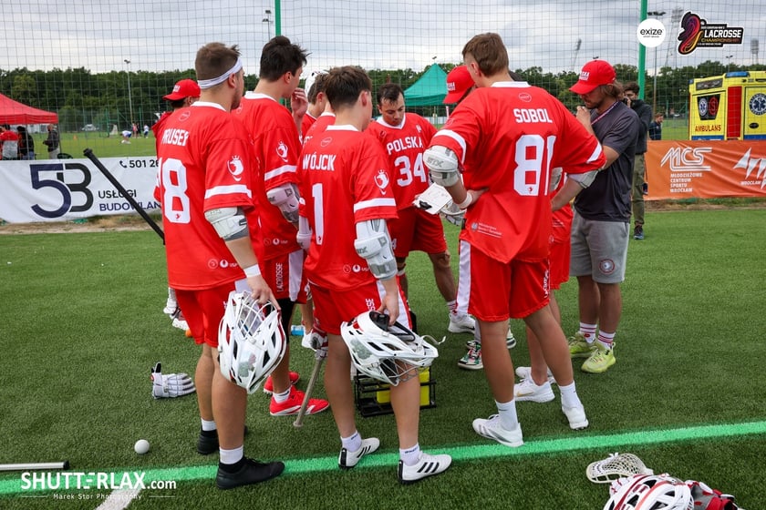 Mecz Polska - Niemcy na na Mistrzostwach Europy Mężczyzn w Lacrosse Wrocław 2025