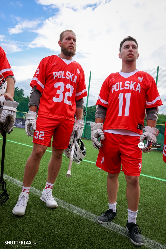 Mecz Polska - Niemcy na na Mistrzostwach Europy Mężczyzn w Lacrosse Wrocław 2025