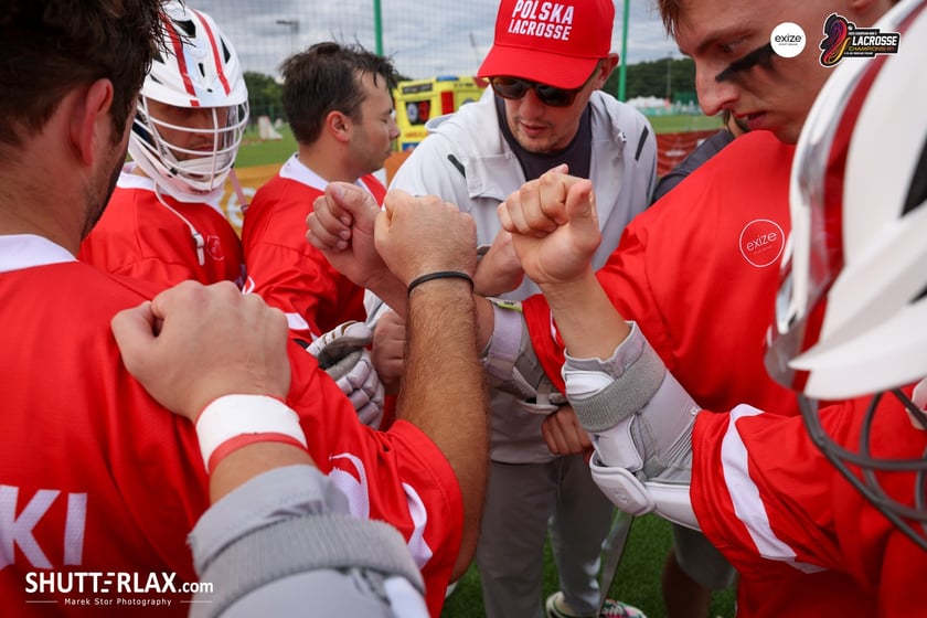 Mecz Polska - Niemcy na na Mistrzostwach Europy Mężczyzn w Lacrosse Wrocław 2025