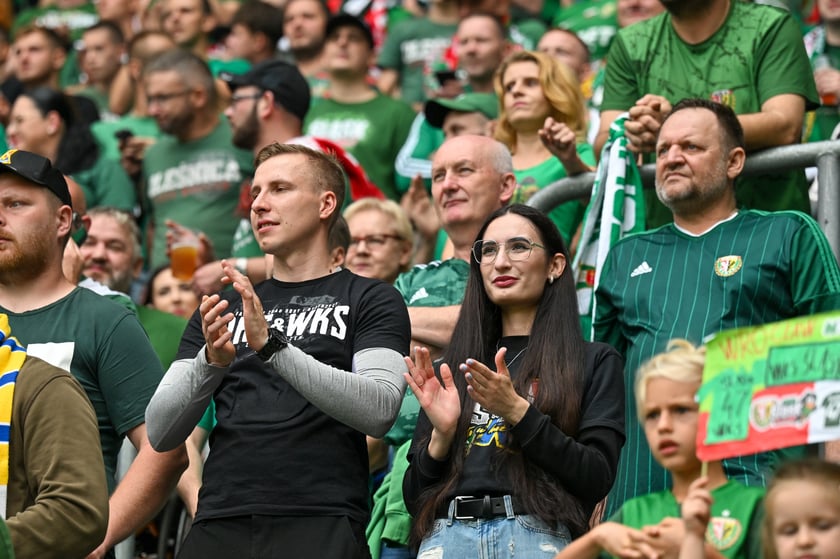 Mecz Śląsk Wrocław - Ruch Chorz&oacute;w 3 sierpnia na Tarczyński Arenie. Zdjęcia kibic&oacute;w