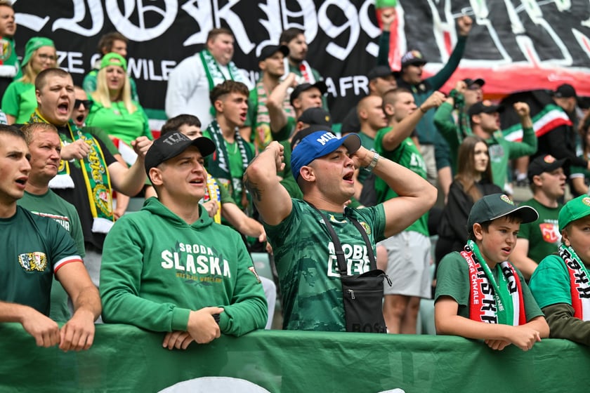 Mecz Śląsk Wrocław - Ruch Chorz&oacute;w 3 sierpnia na Tarczyński Arenie. Zdjęcia kibic&oacute;w