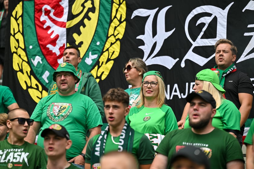 Mecz Śląsk Wrocław - Ruch Chorz&oacute;w 3 sierpnia na Tarczyński Arenie. Zdjęcia kibic&oacute;w