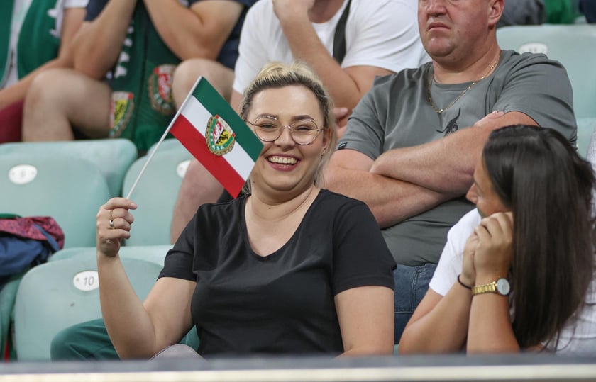 Kibice na Tarczyński Arena na meczu Śląska Wrocław z Miedzią Legnica