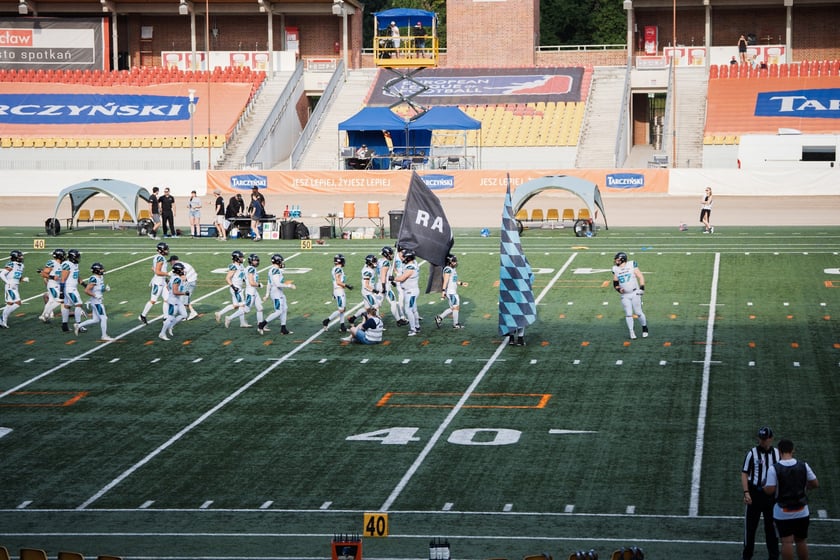 Mecz Panthers Wrocław - Munich Ravens na Stadionie Olimpijskim. Zdjęcia z meczu oraz kibiców, 16 sierpnia 2025 r.