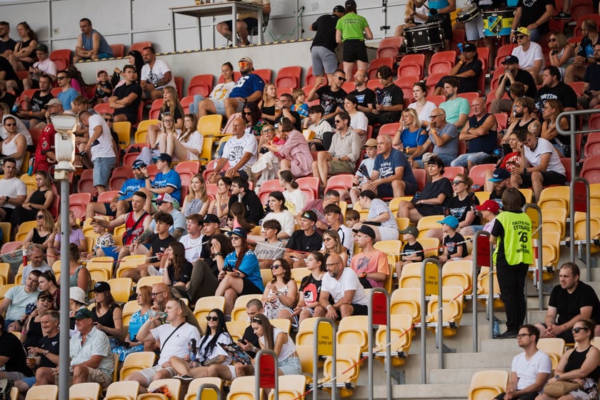 Mecz Panthers Wrocław - Munich Ravens na Stadionie Olimpijskim. Zdjęcia z meczu oraz kibiców, 16 sierpnia 2025 r.