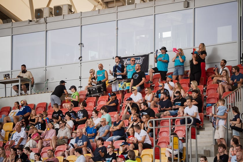 Mecz Panthers Wrocław - Munich Ravens na Stadionie Olimpijskim. Zdjęcia z meczu oraz kibiców, 16 sierpnia 2025 r.