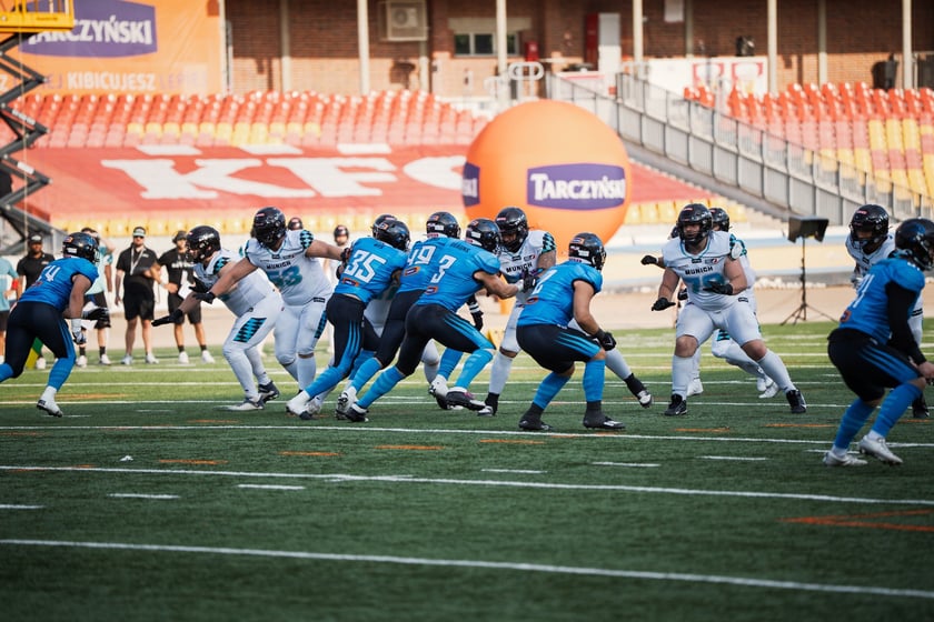Mecz Panthers Wrocław - Munich Ravens na Stadionie Olimpijskim. Zdjęcia z meczu oraz kibiców, 16 sierpnia 2025 r.