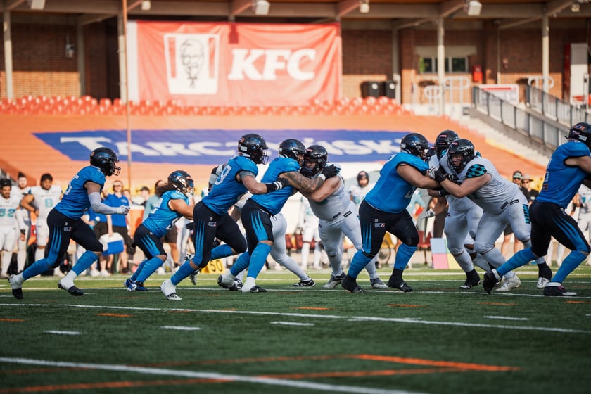 Mecz Panthers Wrocław - Munich Ravens na Stadionie Olimpijskim. Zdjęcia z meczu oraz kibiców, 16 sierpnia 2025 r.