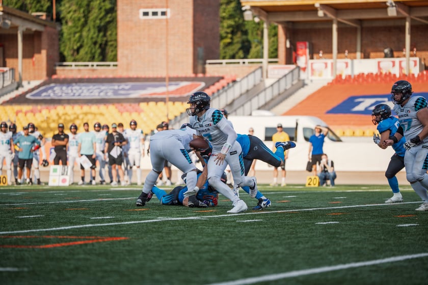 Mecz Panthers Wrocław - Munich Ravens na Stadionie Olimpijskim. Zdjęcia z meczu oraz kibiców, 16 sierpnia 2025 r.