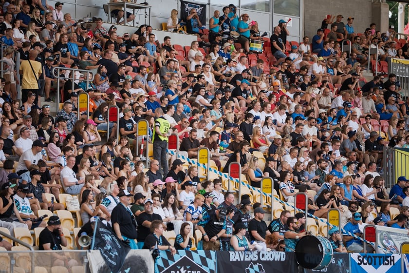 Mecz Panthers Wrocław - Munich Ravens na Stadionie Olimpijskim. Zdjęcia z meczu oraz kibiców, 16 sierpnia 2025 r.