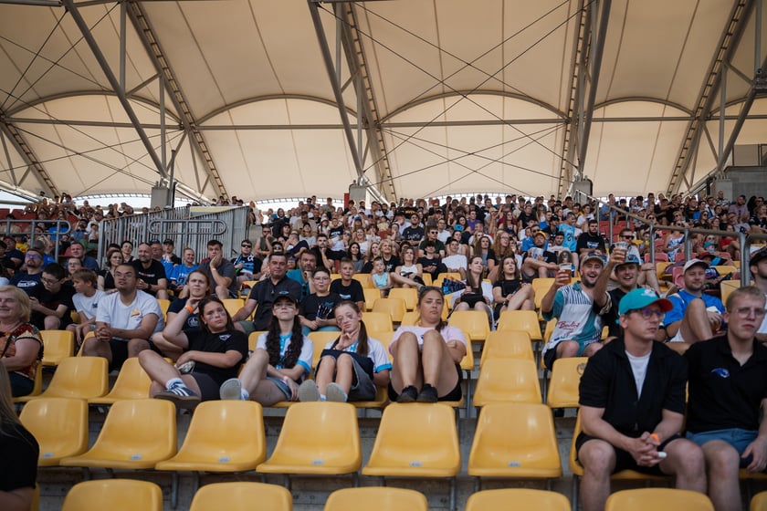 Mecz Panthers Wrocław - Munich Ravens na Stadionie Olimpijskim. Zdjęcia z meczu oraz kibiców, 16 sierpnia 2025 r.