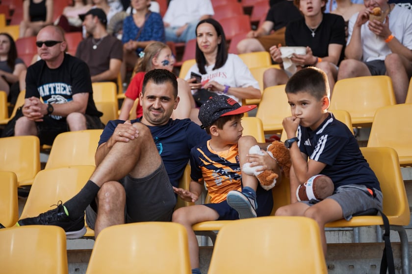 Mecz Panthers Wrocław - Munich Ravens na Stadionie Olimpijskim. Zdjęcia z meczu oraz kibiców, 16 sierpnia 2025 r.