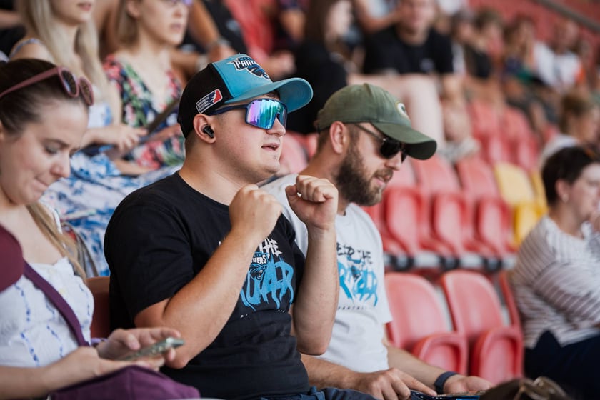 Mecz Panthers Wrocław - Munich Ravens na Stadionie Olimpijskim. Zdjęcia z meczu oraz kibiców, 16 sierpnia 2025 r.