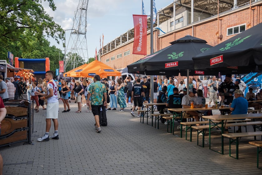 Mecz Panthers Wrocław - Munich Ravens na Stadionie Olimpijskim. Zdjęcia z meczu oraz kibiców, 16 sierpnia 2025 r.