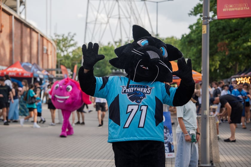 Mecz Panthers Wrocław - Munich Ravens na Stadionie Olimpijskim. Zdjęcia z meczu oraz kibiców, 16 sierpnia 2025 r.