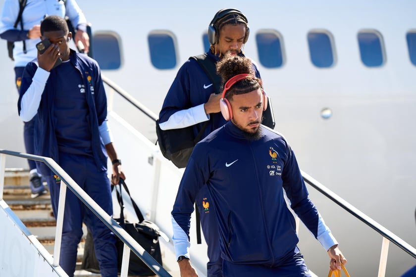 Drużyna narodowa Francji wylądowała we Wrocławiu (4 września 2025)