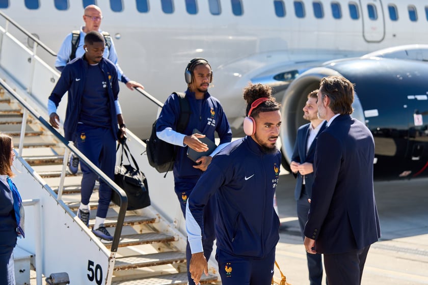 Drużyna narodowa Francji wylądowała we Wrocławiu (4 września 2025)