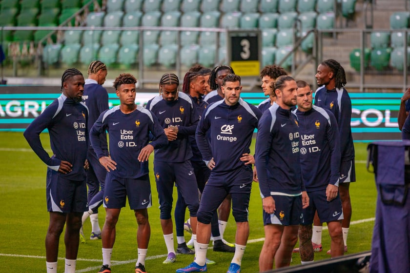 4 września 2025 r. konferencje prasowe i treningi piłkarzy Francji na Tarczyński Arenie we Wrocławiu