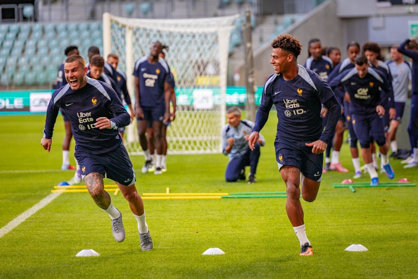 4 września 2025 r. konferencje prasowe i treningi piłkarzy Francji na Tarczyński Arenie we Wrocławiu