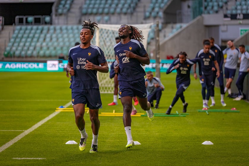 4 września 2025 r. konferencje prasowe i treningi piłkarzy Francji na Tarczyński Arenie we Wrocławiu