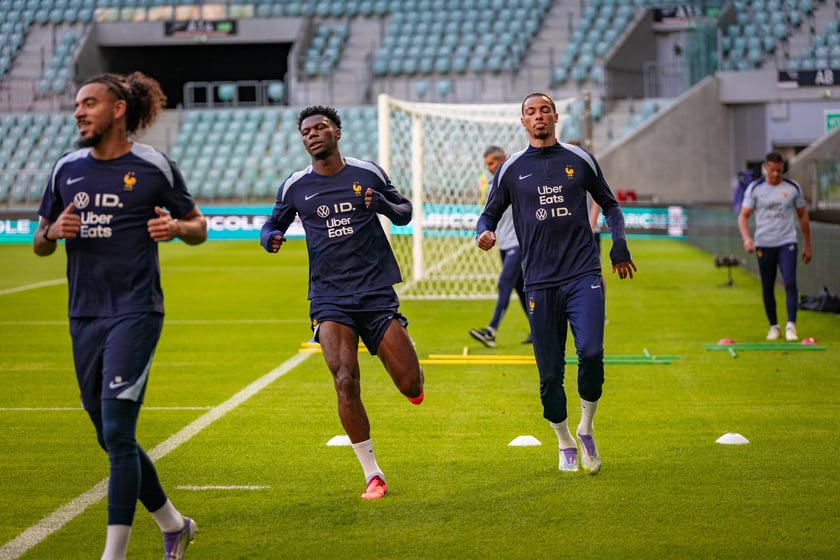 4 września 2025 r. konferencje prasowe i treningi piłkarzy Francji na Tarczyński Arenie we Wrocławiu