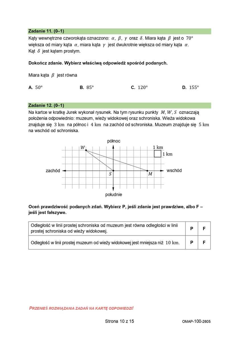 Egzamin ósmoklasisty 2026 z CKE: arkusz z matematyki