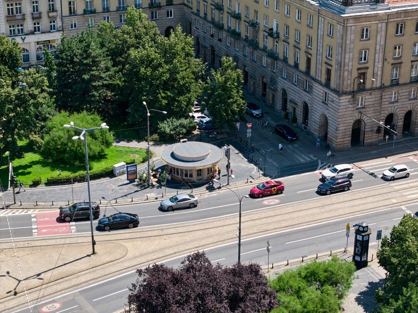 Kiosk Okraglak na placu Kościuszki