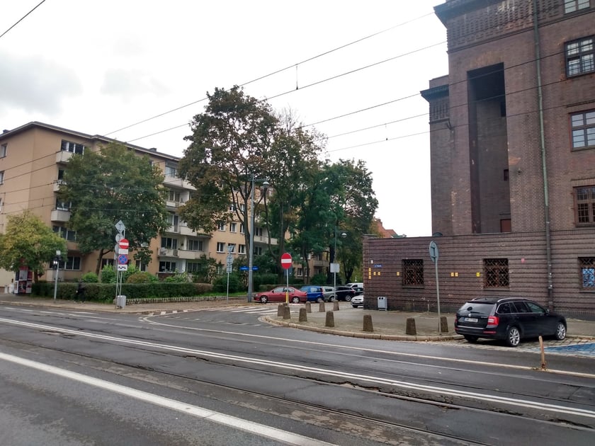 Współczesny wygląd miejsca, w którym stała Nowa Synagoga