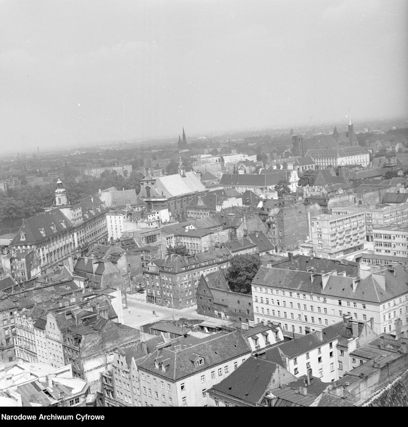 Wrocław w latach 60. XX w. Panorama Wrocławia