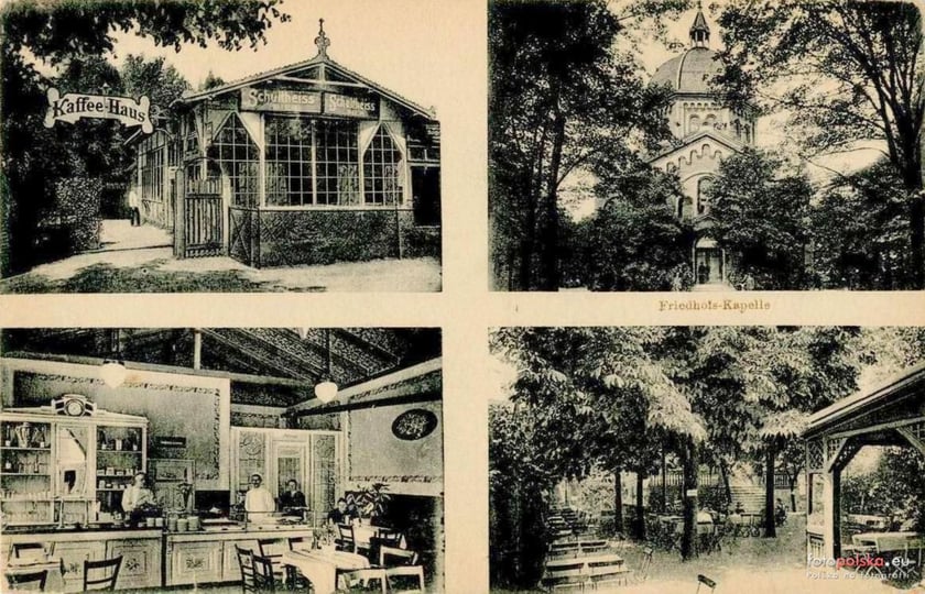 Lata 1910-1920, Ogródek kawiarnio-cukierni oraz kaplica na cmentarzu Grabiszyńskim