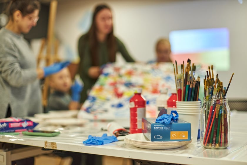 Warsztaty plastyczne w Centrum Ukraińskim, przy ul. Ruskiej we Wrocławiu