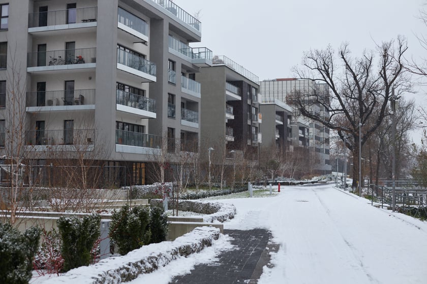 Zima zagościła we Wrocławiu. Właśnie spadł pierwszy śnieg...
