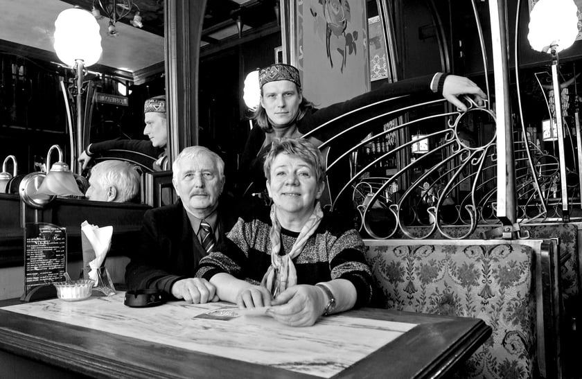 Kawiarnia Kalambur. Halina, Bogusław i Michał Litwińcowie