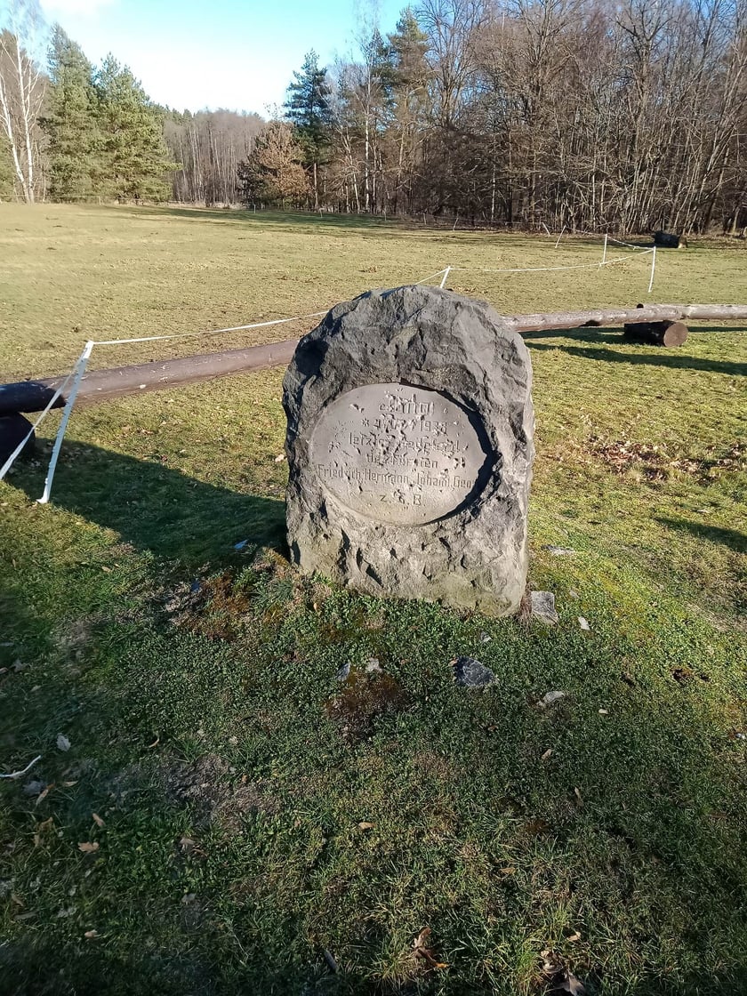 Na zdjęciu widać cmentarz dla koni w Kliczkowie koło Bolesławca