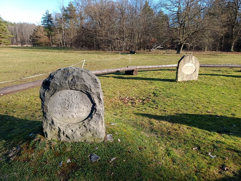 Na zdjęciu widać cmentarz dla koni w Kliczkowie koło Bolesławca
