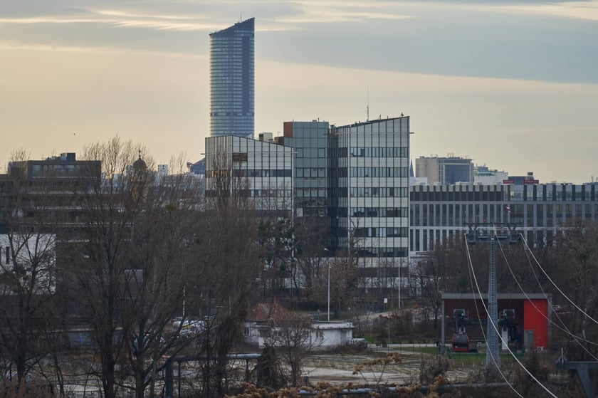 Widoki Wrocławia z kolei linowej Polinka