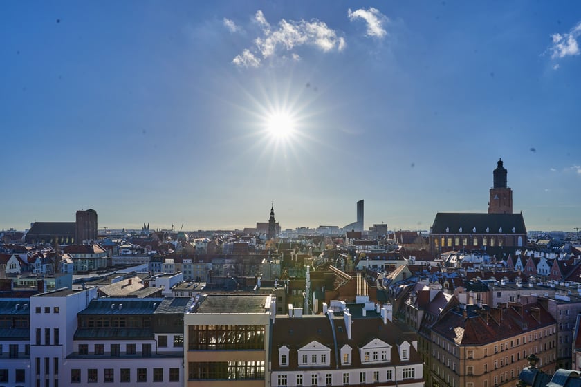 Widok na Wrocław z Wieży Matematycznej