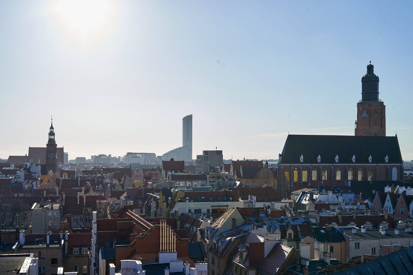 Widok na Wrocław z Wieży Matematycznej