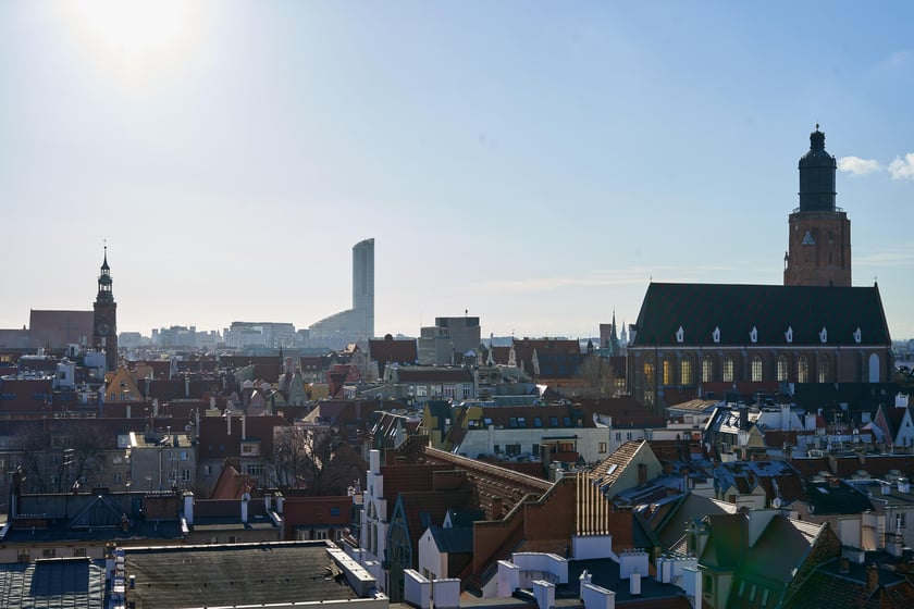 Widok na Wrocław z Wieży Matematycznej