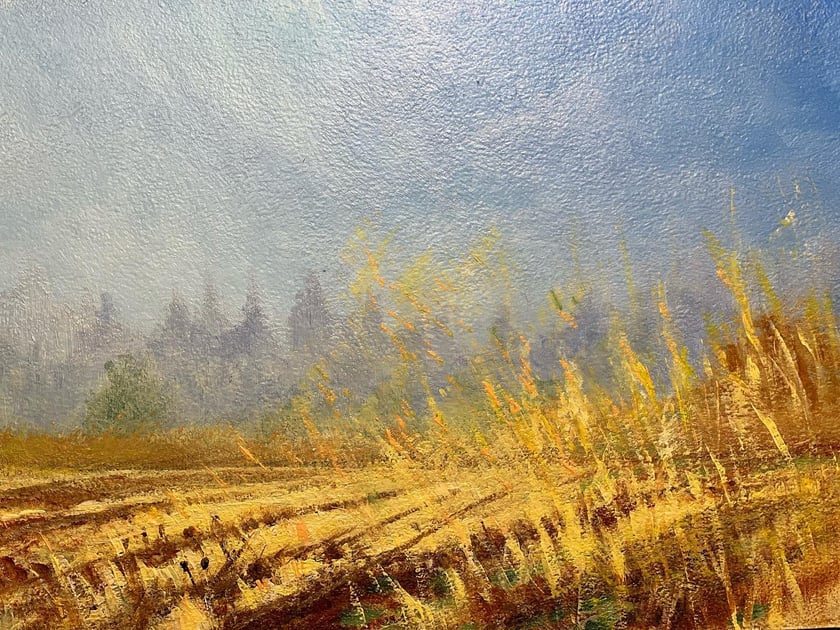 Na zdjęciu widać obrazy dr Anny Zmarzły