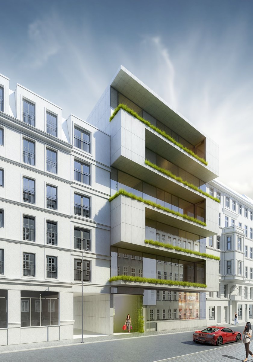 Na zdjęciu: Projekt wykonany dla poprzedniego inwestora, kt&oacute;ry planował swtorzyć w tym miejscu projekt pod nazwą Stawowa City