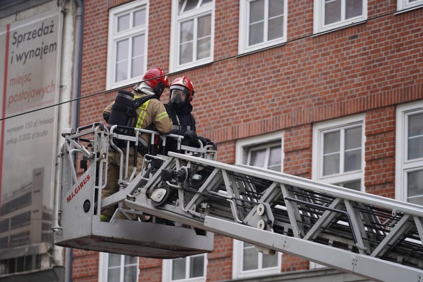 Pożar w kamienicy przy ul. Kościuszki