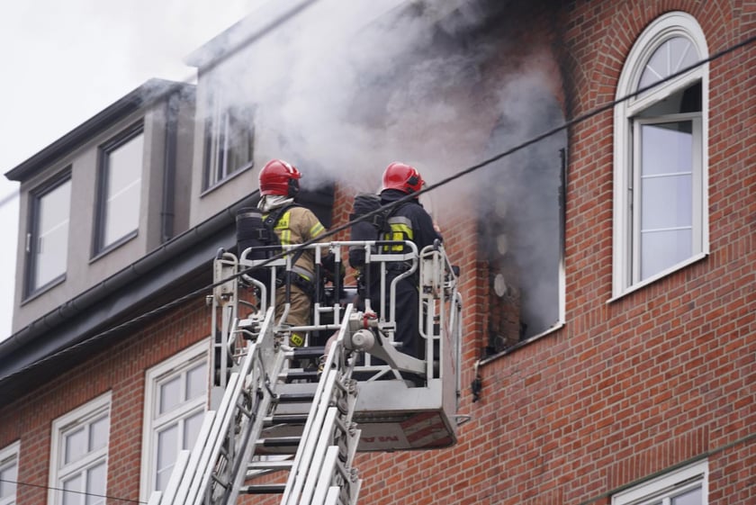 Pożar w kamienicy przy ul. Kościuszki