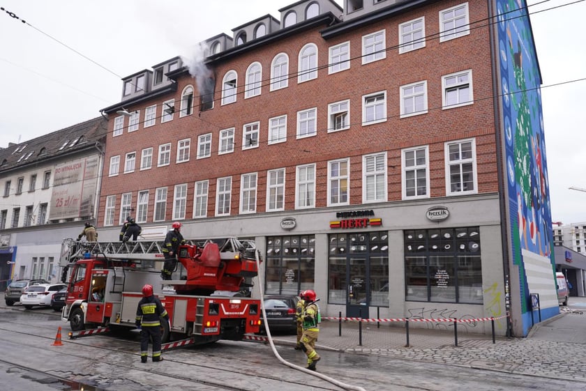 Pożar w kamienicy przy ul. Kościuszki