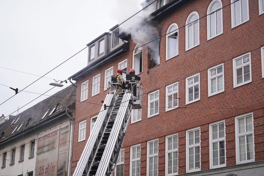 Pożar w kamienicy przy ul. Kościuszki