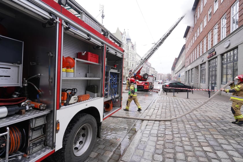 Pożar w kamienicy przy ul. Kościuszki