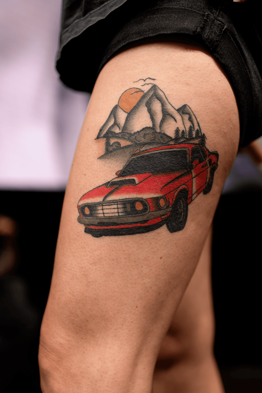 2 miejsce w kategorii Najlepszy tatuaż motoryzacyjny -&nbsp;Cruel Monica Coven Tattoo &amp; Piercing
