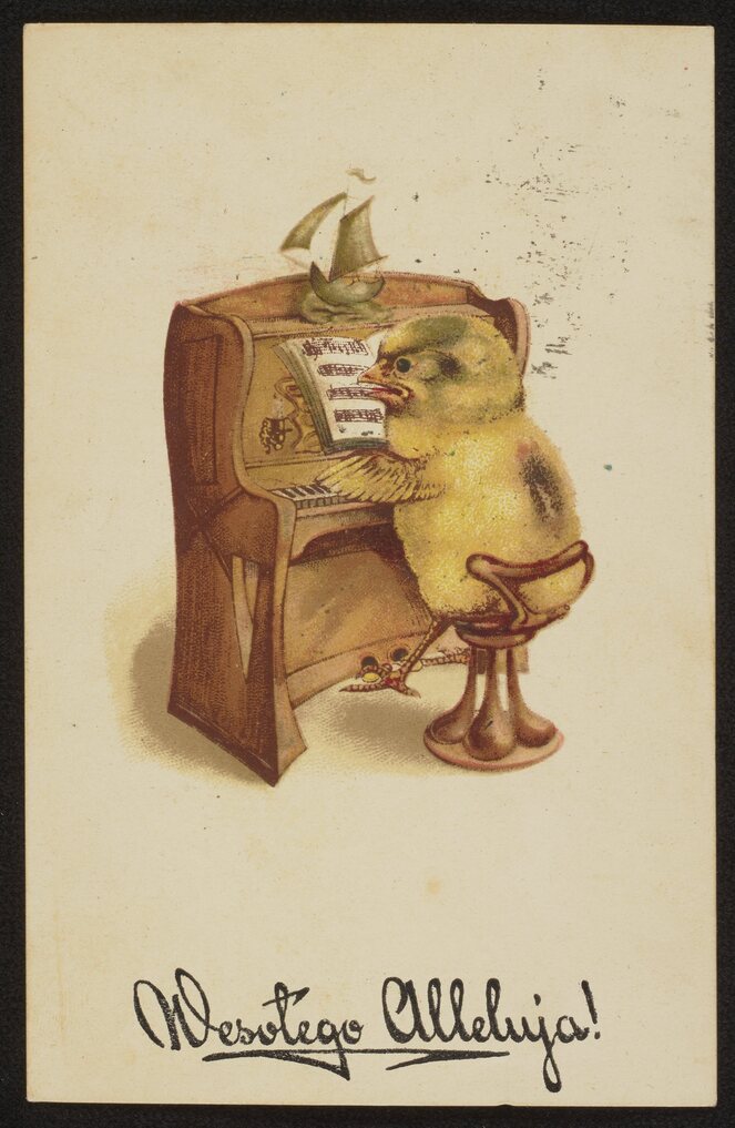 Przedwojenne kartki wielkanocne ze zbiorów Polony