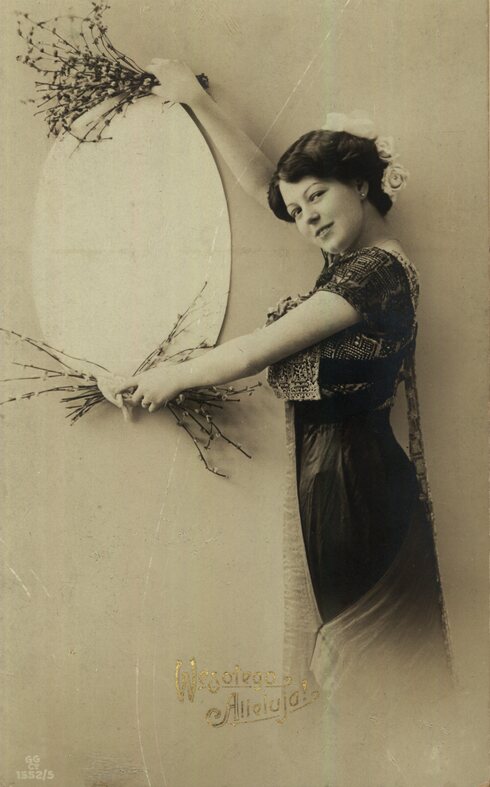 Przedwojenne kartki wielkanocne ze zbiorów Polony