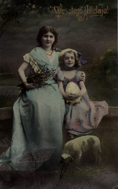 Przedwojenne kartki wielkanocne ze zbiorów Polony